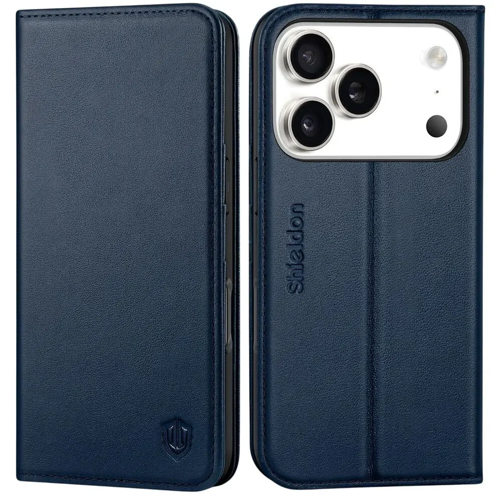 SHIELDON Case Wallet for iPhone 17 Pro 6.3-inch, Leather, RFID Block (G2-1061)
